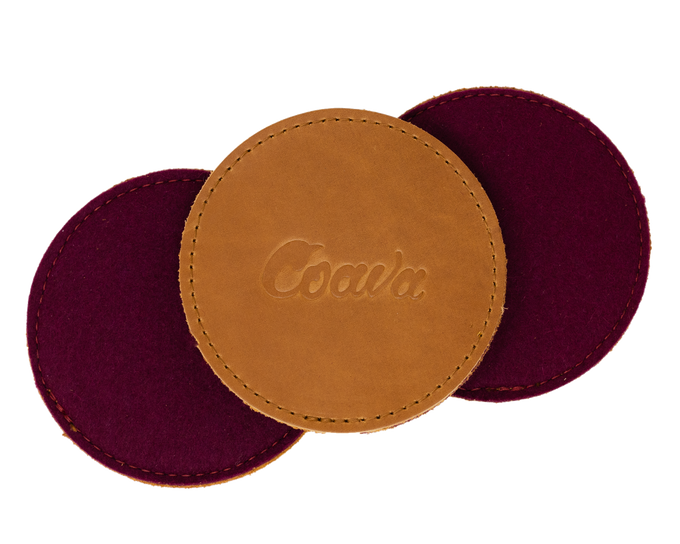 Artisan Leather Coaster Set